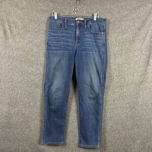 Madewell Jeans Womens 29 Blue Stovepipe High Rise Straight Leg Denim Pants